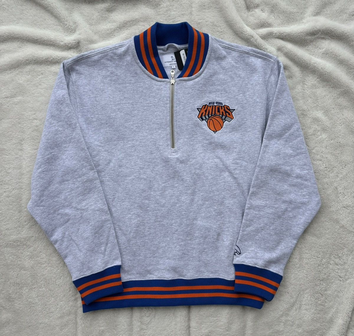 Ny Knicks Grey Quarter Zip Sweater T-Shirts, Hoodie, Sweatshirt | FlexRushtees.com