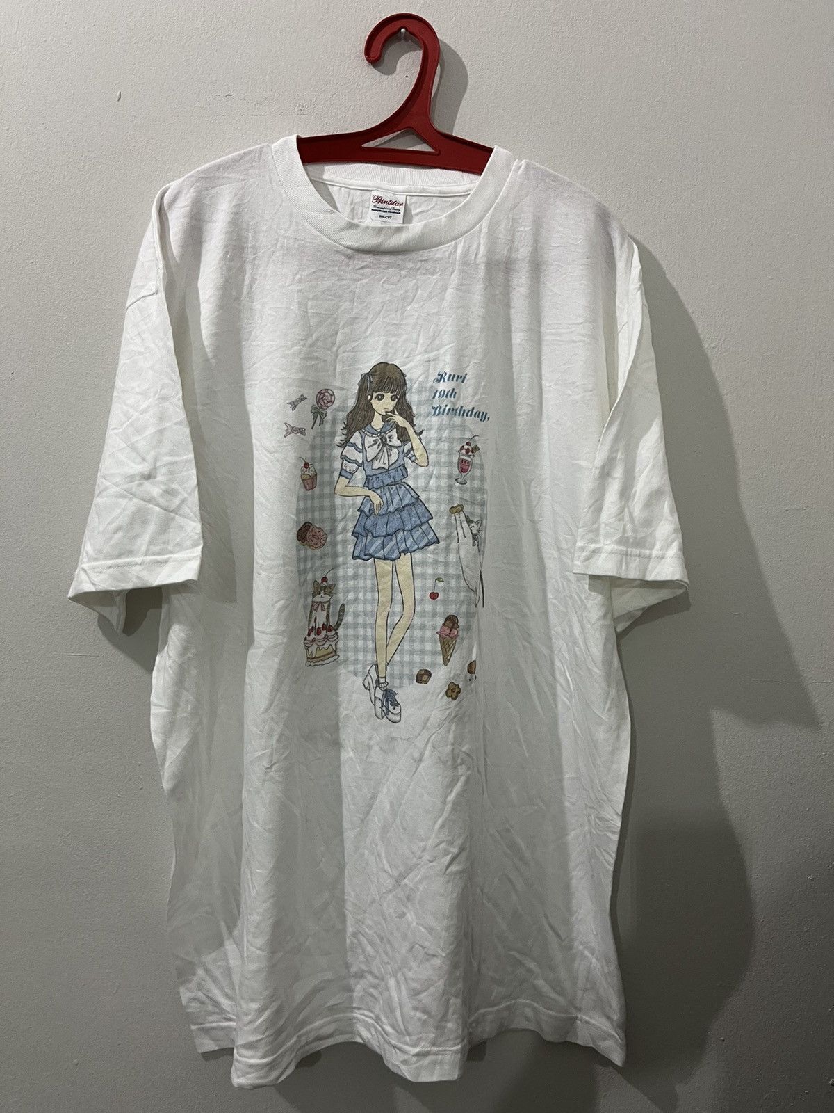 Japan Anime Ruri 10th Birthday Oversized Tee Hoodie, Sweatshirt | FlexRushtees.com
