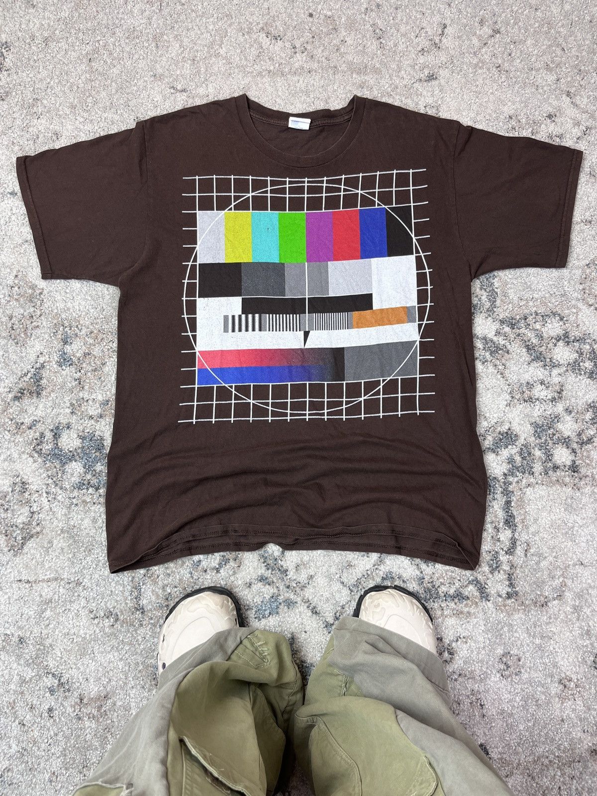 Vintage Tv Noise Vhs Interference Sunfaded Vintage 2000s Tee 750