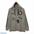 Vintage Ghostbusters Patchwork Design Sweatshirt Hoodie