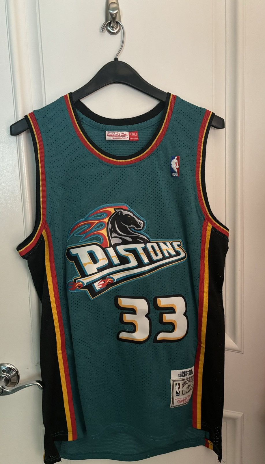 Nba X Vintage Mitchell Ness Grant Hill Detroit Pistons Jersey