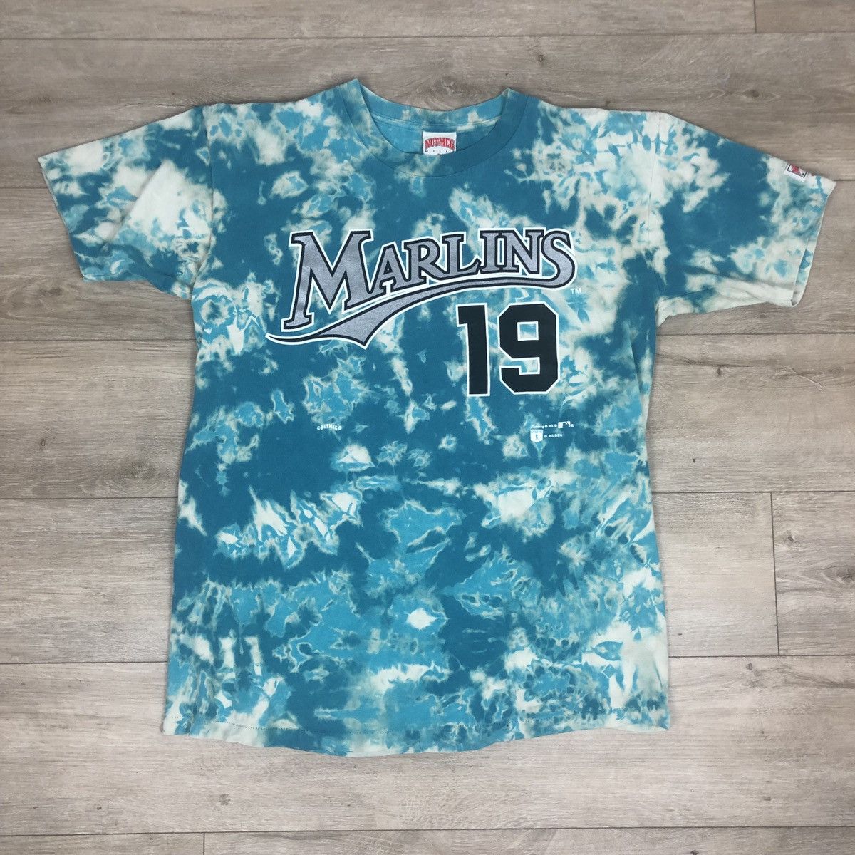 Nutmeg X Vintage Vintage Florida Marlins Jeff Conine 19 Custom Tie Dye Tee