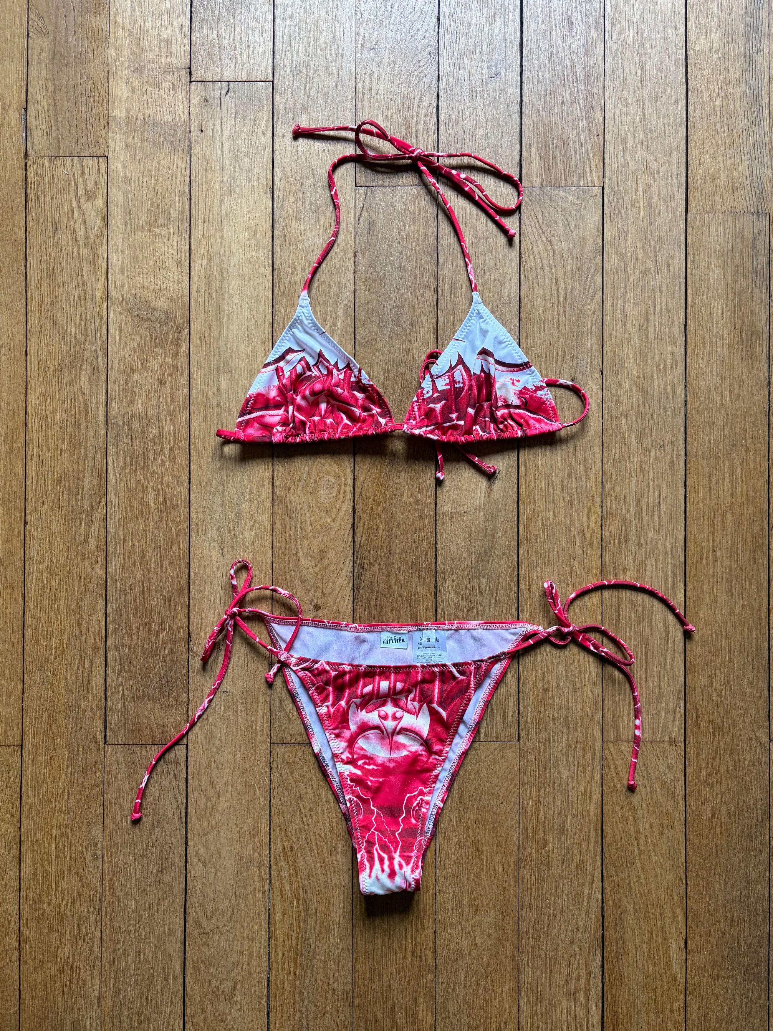 Paul Gaultier Jean Paul Gaultier Red Diablo Bikini Set