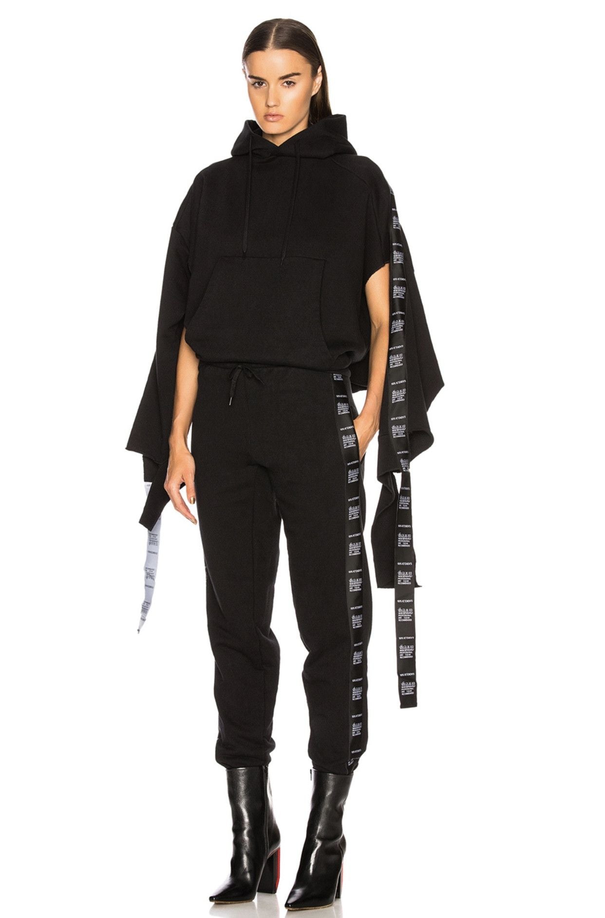 Vetements Ss18 Tape Washing Label Hoodie T-Shirts, Sweatshirt | FlexRushtees.com