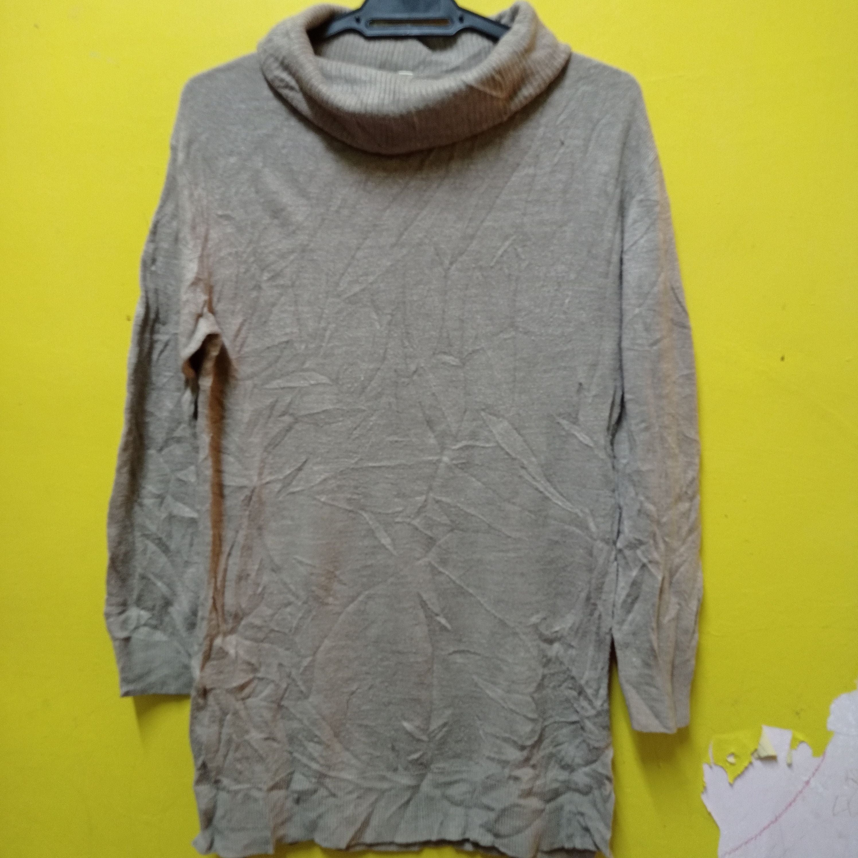 Japanese Brand Retro Top Valu Winter Knitwear Sweatshirt Turtle Neck