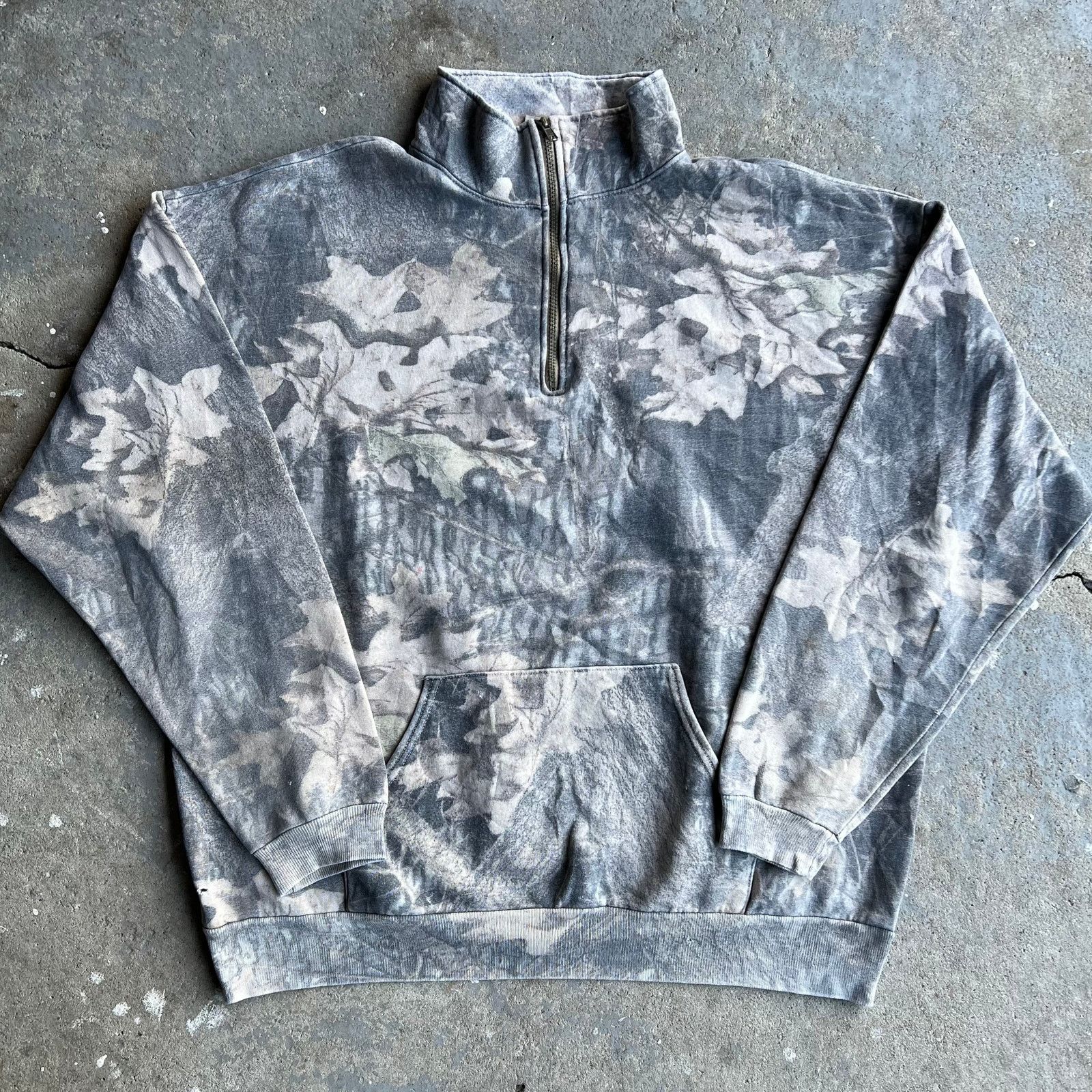 Vintage Y2k 1 4 Zip Jerzees Realtree Camo Sweatshirt