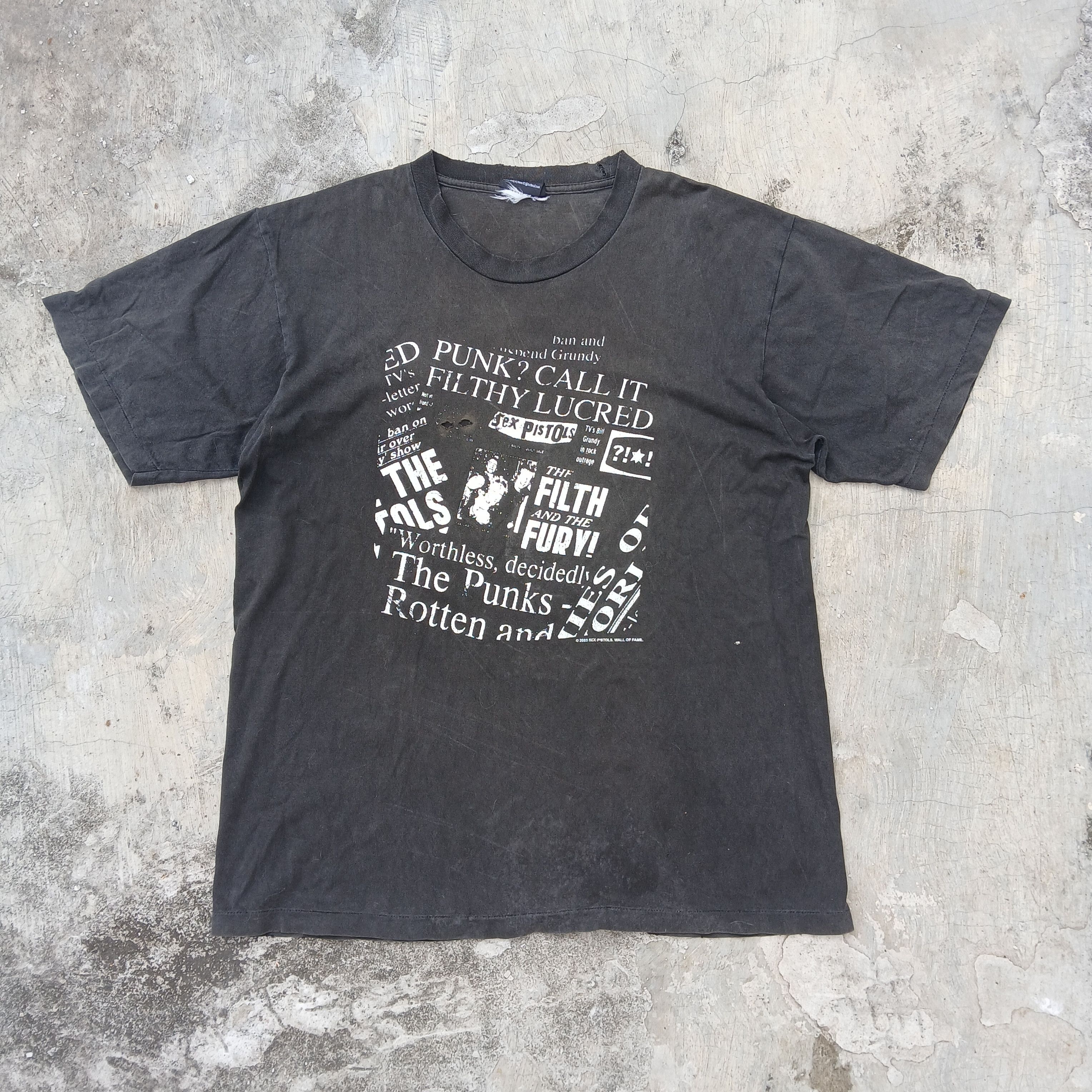 Band Tees Vintage Y2k Sex Pistols Distressed Faded Tee Hoodie, Sweatshirt | FlexRushtees.com