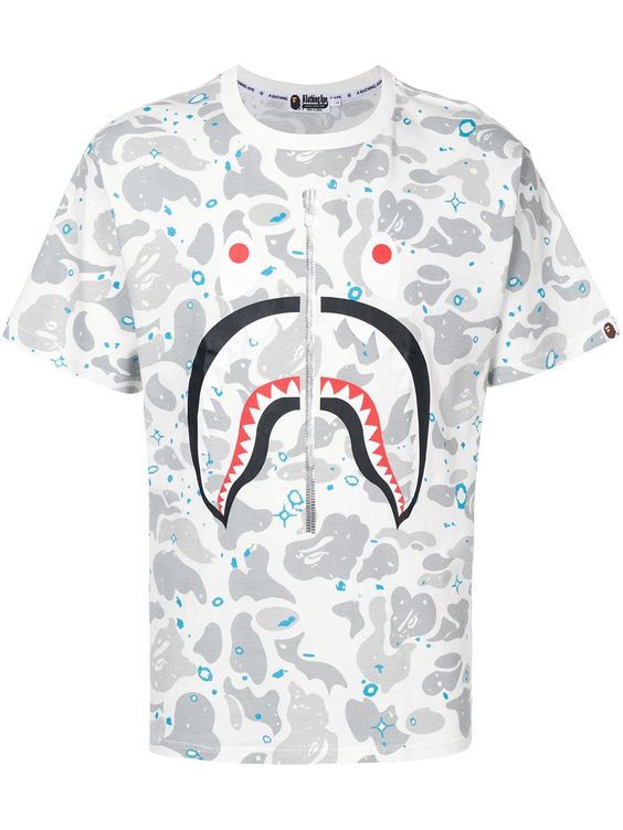 Bape Space Camo Shark Tee