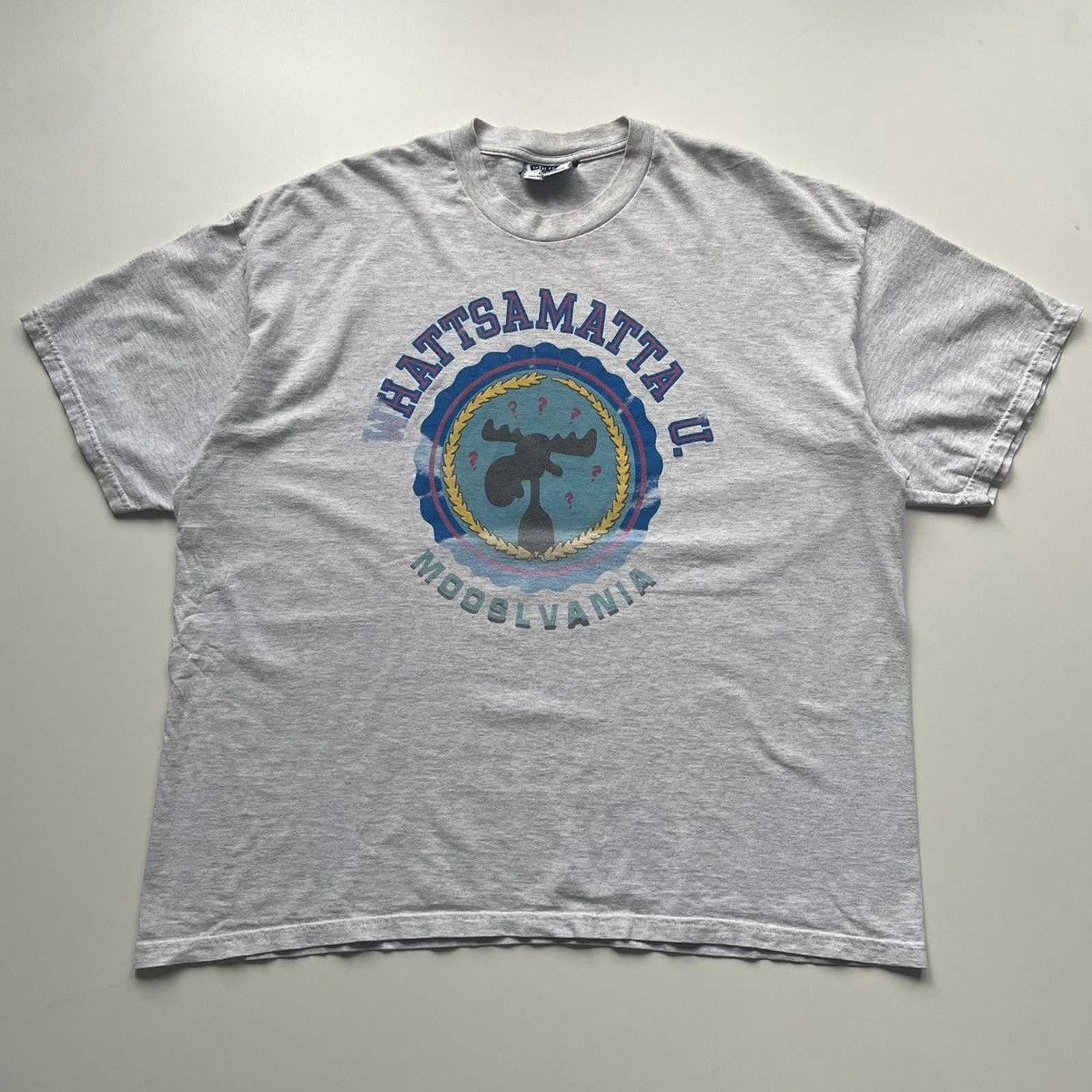 Lee X Vintage Vintage 90s Rocky And Bullwinkle Cartoon Movie T Shirt Xxl Hoodie, Sweatshirt | FlexRushtees.com