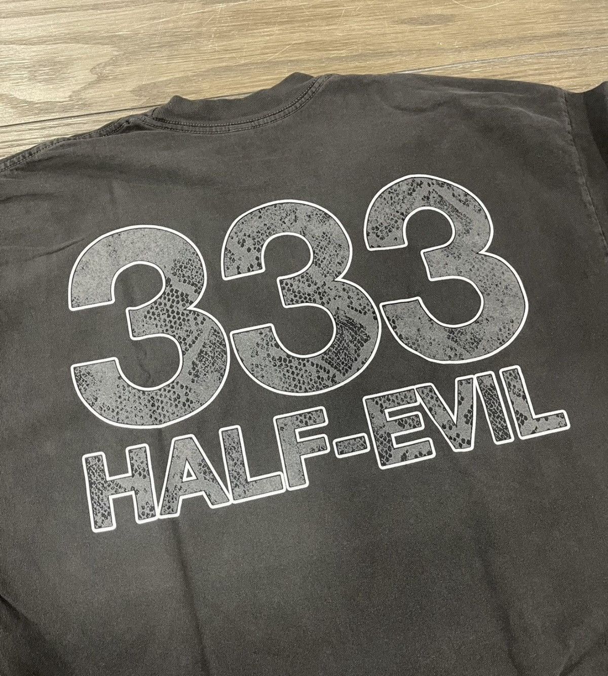 Evil Half Evil 333 Croc Print Logo Black Tee Shirt Xxl 2xl Hoodie, Sweatshirt | FlexRushtees.com