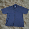 Bahama Vintage Tommy Bahama Men S Large Short Sleeve Silk Hawaiian Shirt Blue Spring Summer Ca