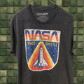 Vintage Nasa Space Shuttle T Shirt Gray Medium M Mens Short Sleeve Round Neck Vfifthsun Regular Vint