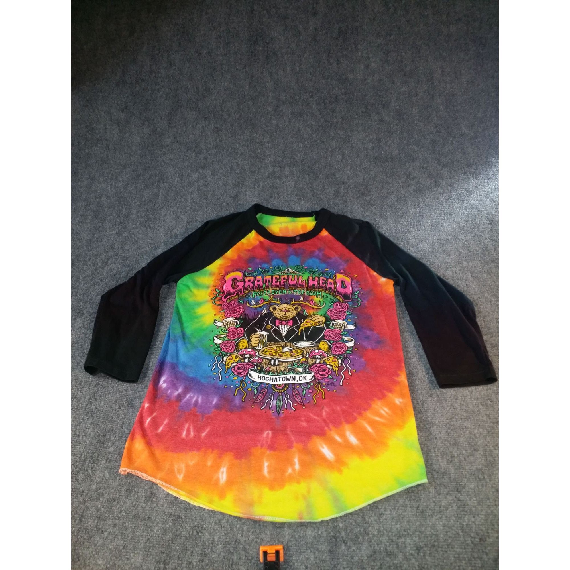 Haute Hippie Grateful Head Tshirt Women Sz S Tie Dye Graphic Print Pizza