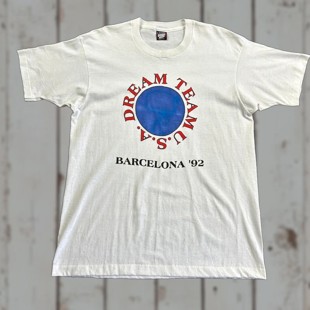 Vintage Screen Stars Best Usa Dream Team Shirt Xl White Unisex Adults Short Sleeve Crew Neck