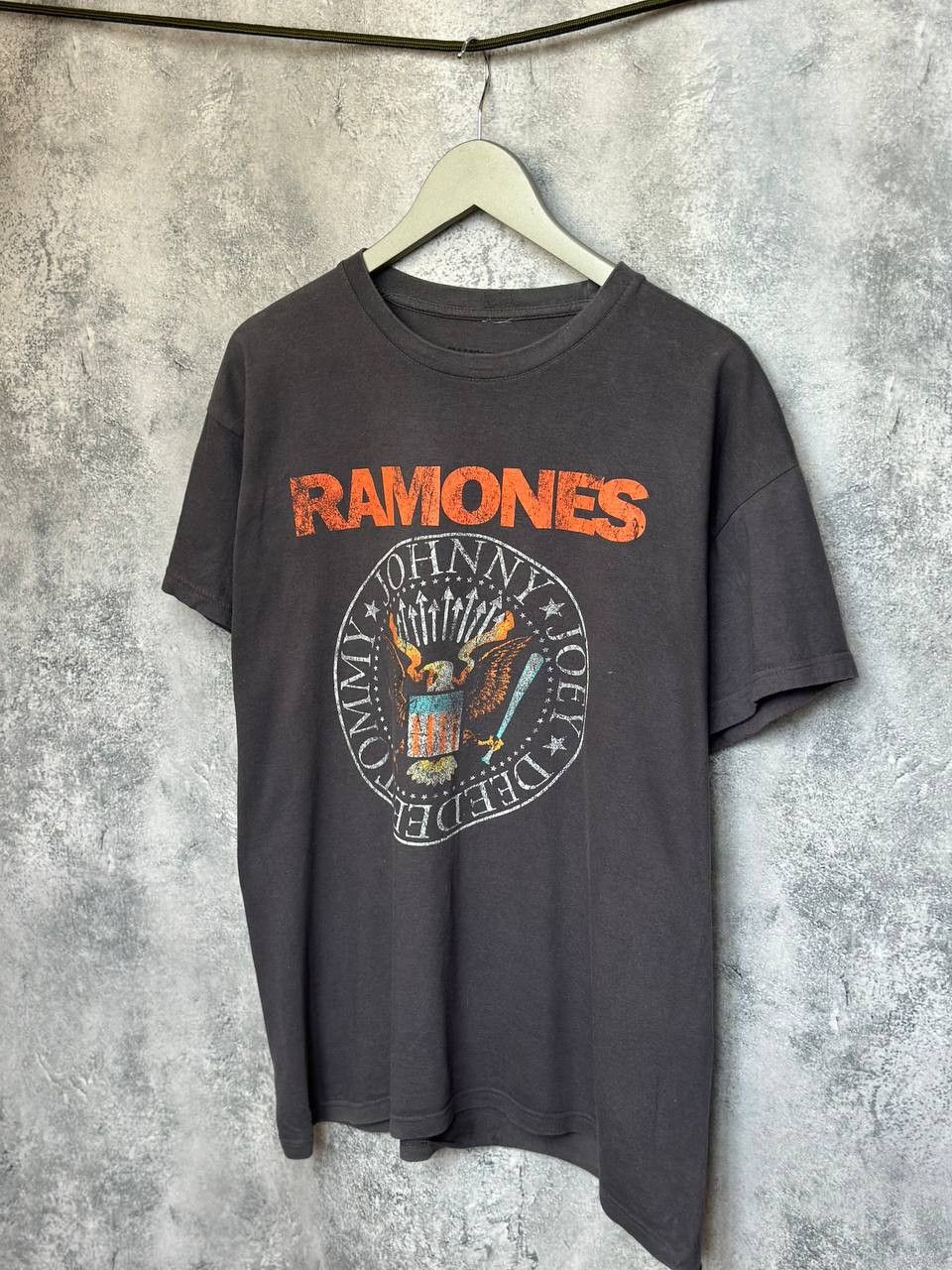 Band Tees Ramones T Shirt Punk Rock Band Tee Distressed Eagle Logo Hoodie, Sweatshirt | FlexRushtees.com
