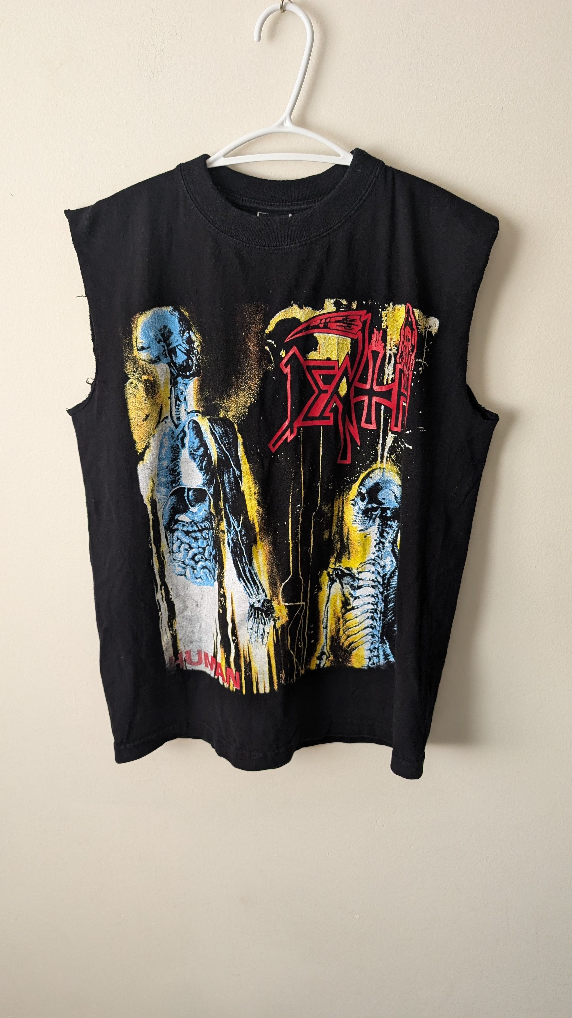 Vintage Death Human Metal Cut Off Shirt Hoodie, Sweatshirt | FlexRushtees.com