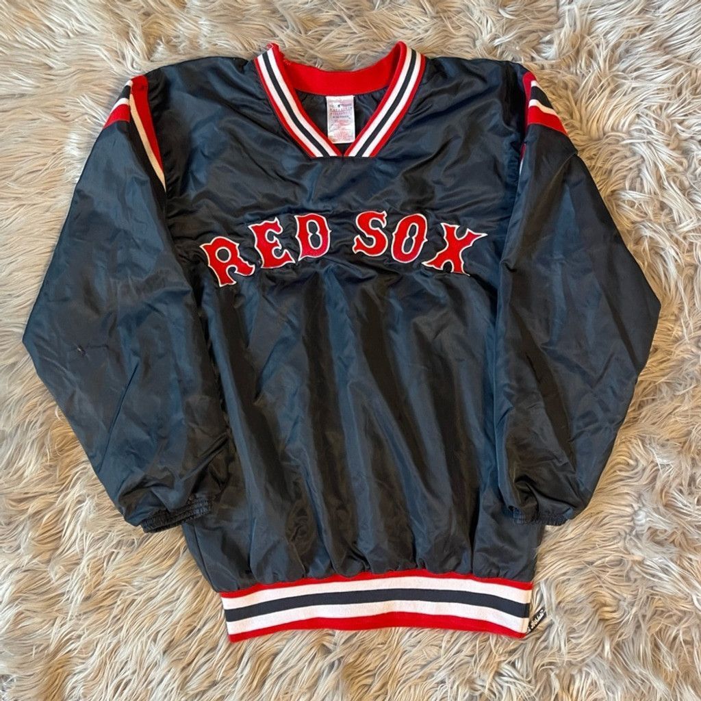 Starter Red Sox Crewneck Windbreaker Size 14 16 Kids