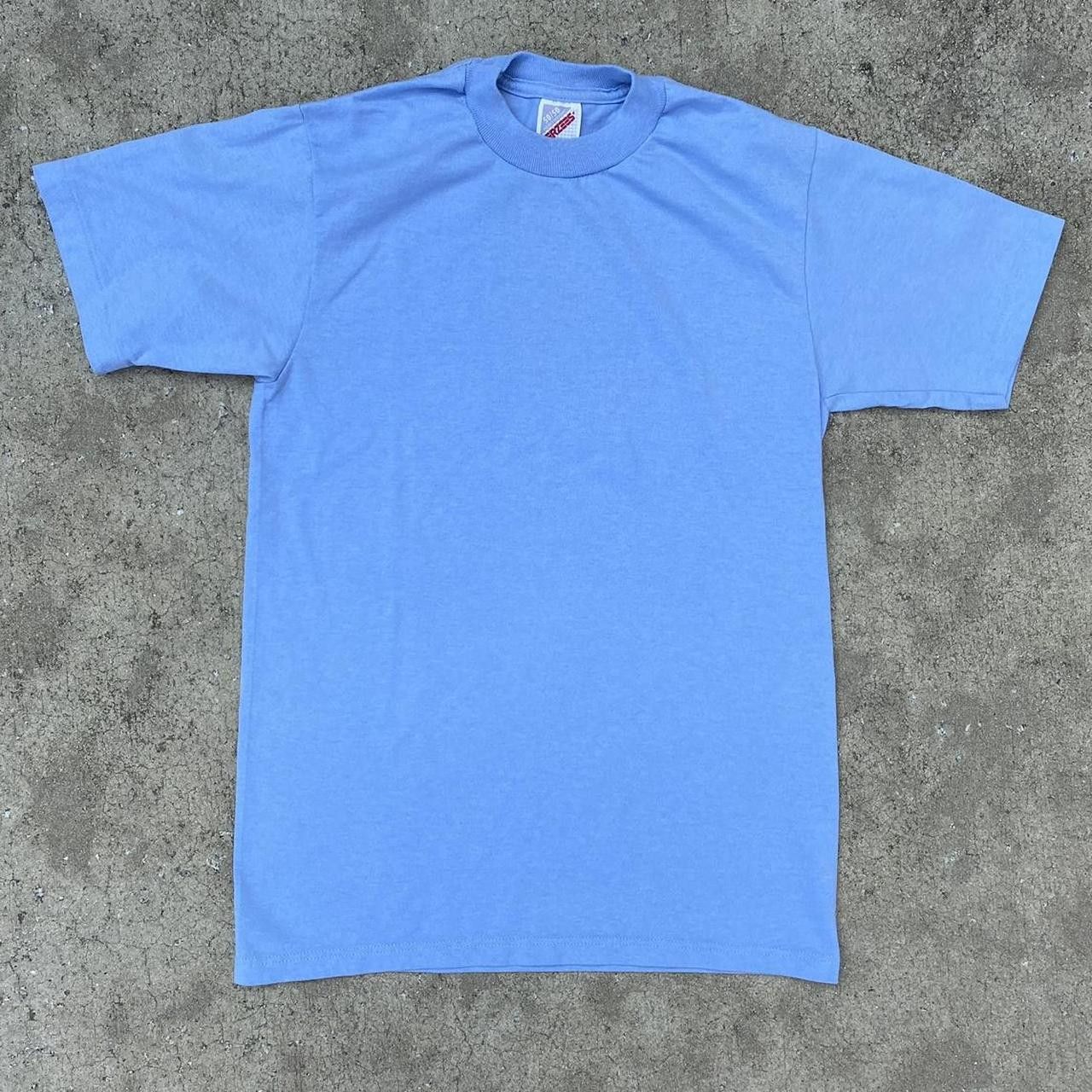 Vintage 1989s Jerzees Blank Blue T Shirt