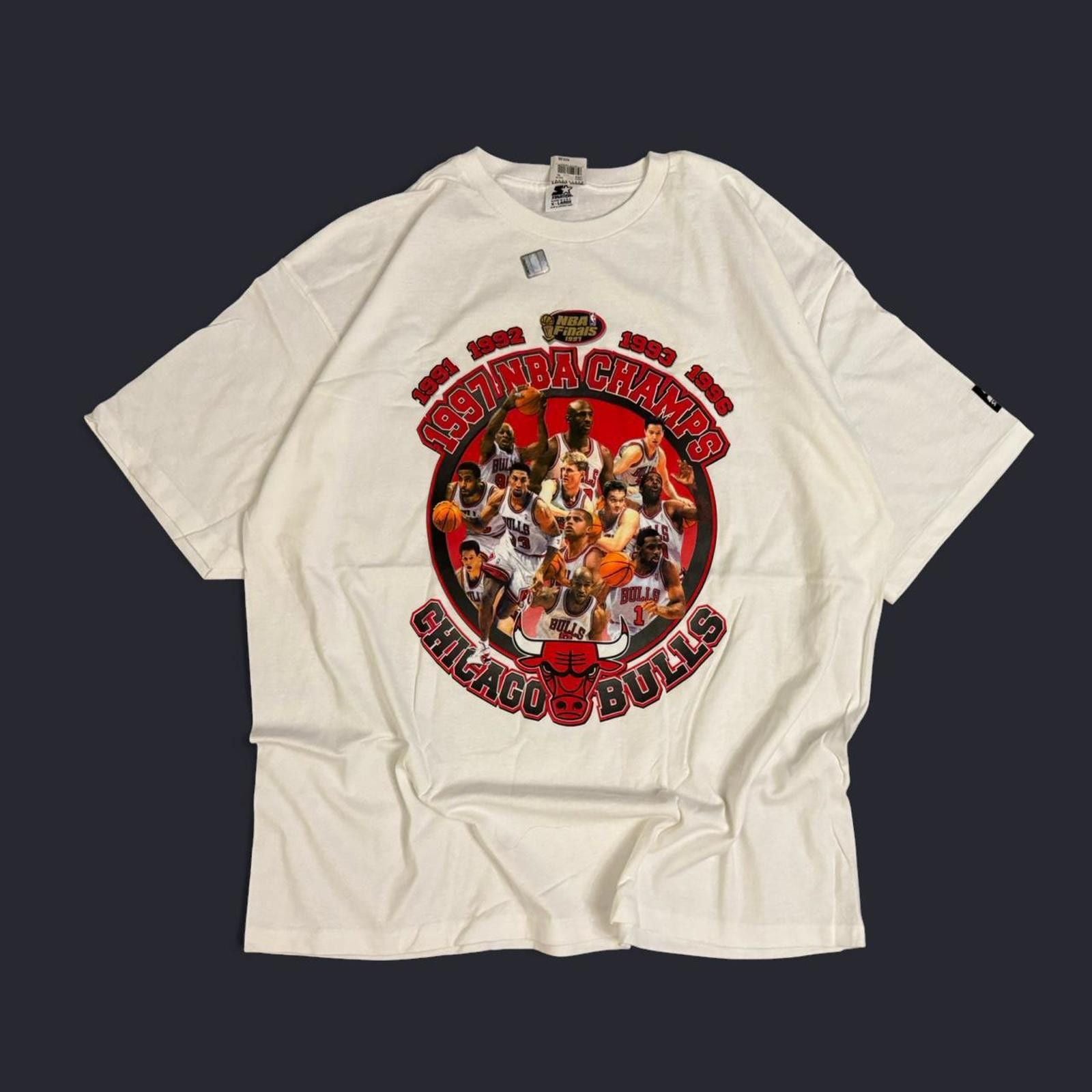 Vintage 1997 Starter Chicago Bulls New T Shirt Nba Sizexl