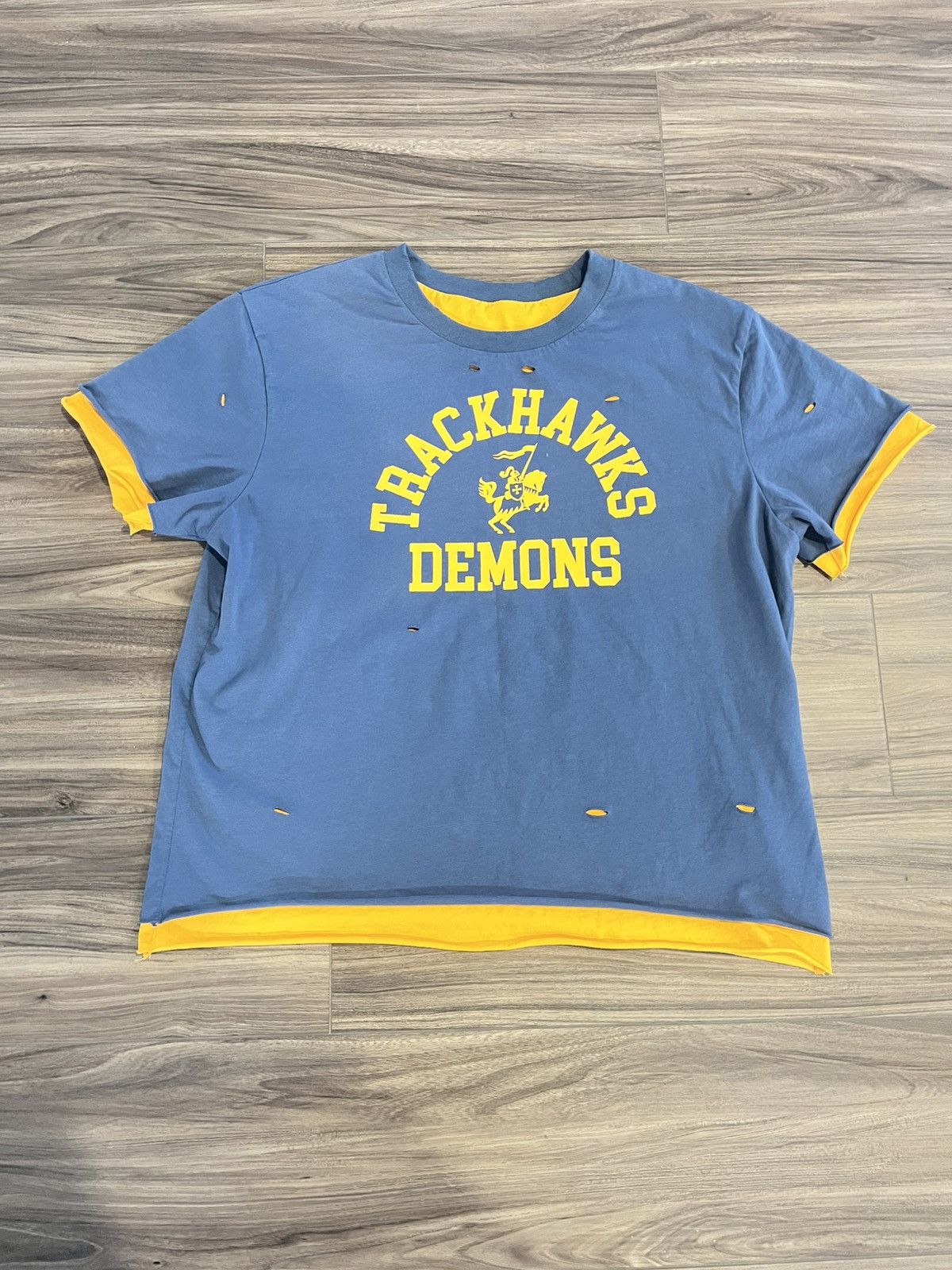 Bravest Studios Trackhawk Tee Washed Blue Yellow Hoodie, Sweatshirt | AU16VibeMintTees.com