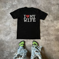 Vintage Y2k Adult I Love My Wife Slogan Tee Hoodie, Sweatshirt | FlexRushtees.com