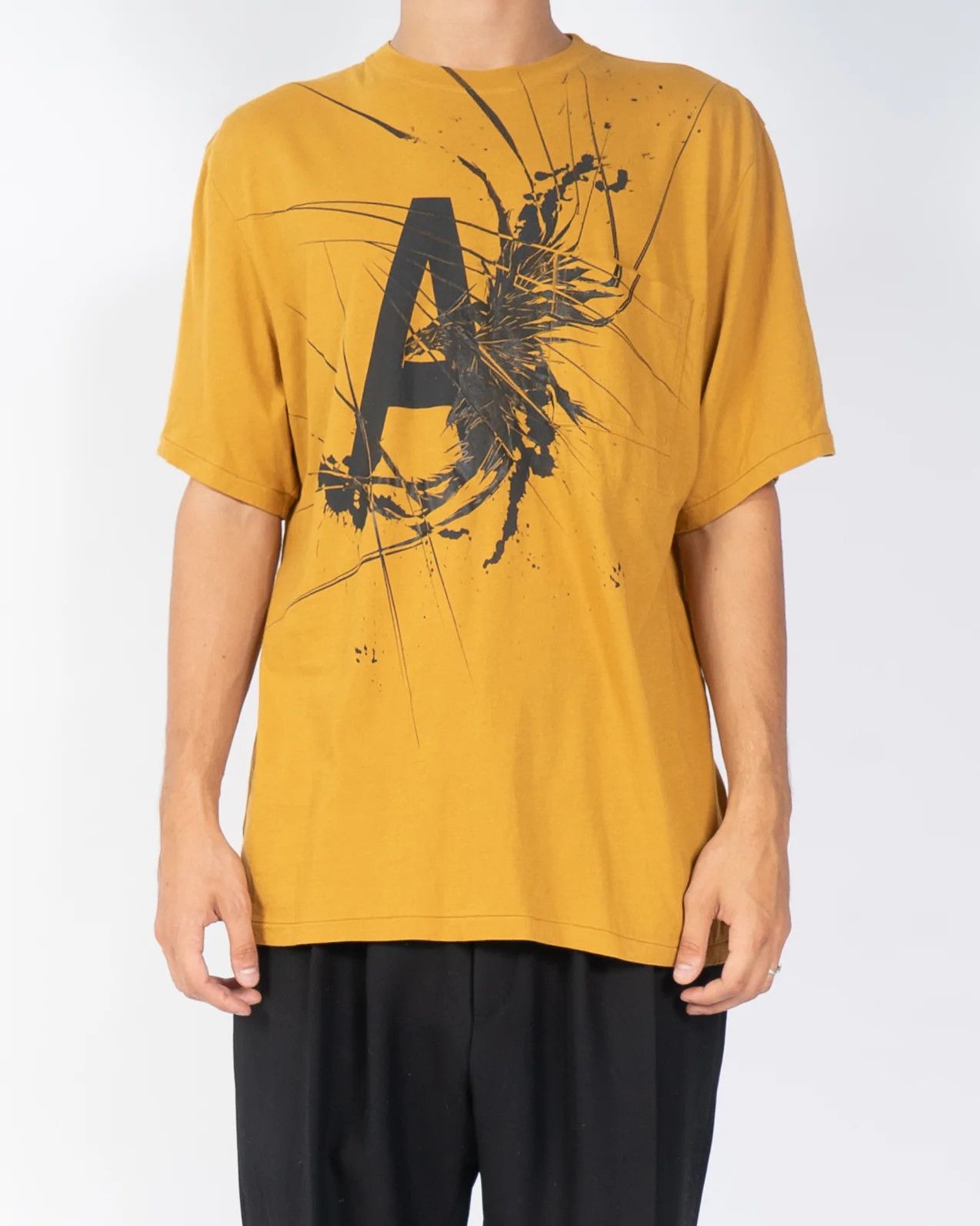 Haider Ackermann Fw17 Yellow Printed T Shirt Sample Hoodie, Sweatshirt | FlexRushtees.com