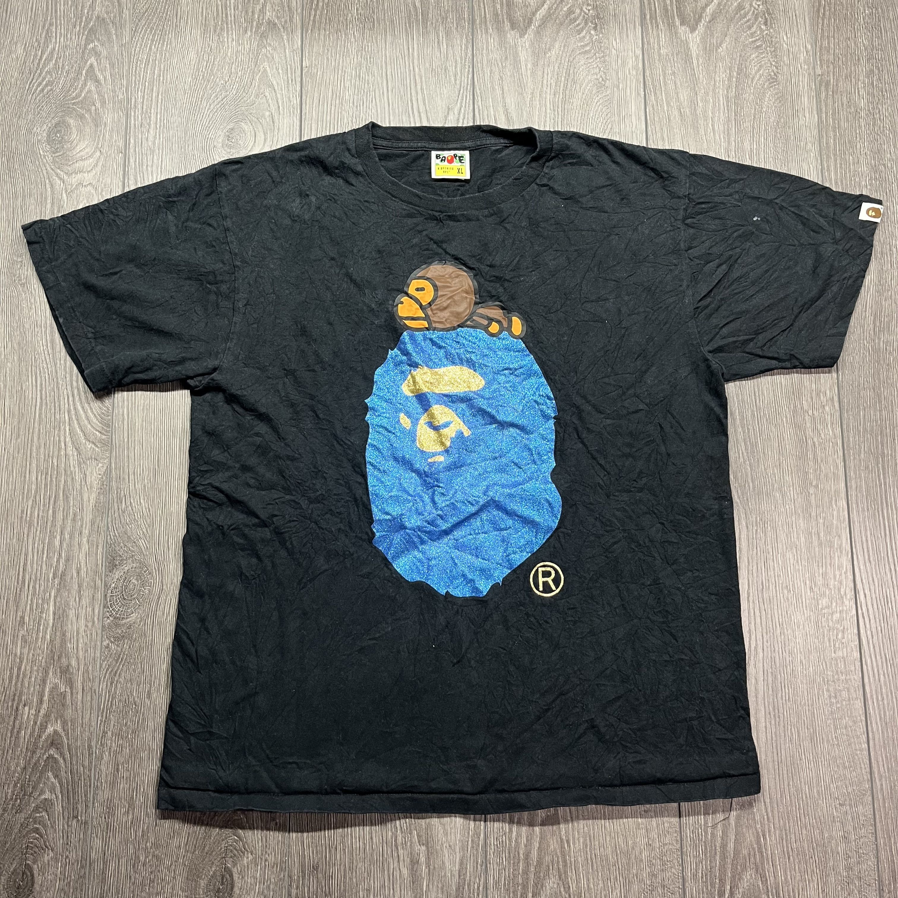 Bape Glitter Tee Milo Black Xl Extra Large Hoodie, Sweatshirt | FlexRushtees.com