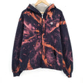 Champion Custom Hoodie Sweatshirt Zip Fleece Bleached Navy L T-Shirts | FlexRushtees.com