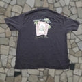 Bahama Tommy Bahama Shirt Mens Large Black Silk Tropical O Aces Embroidered Hawaiian