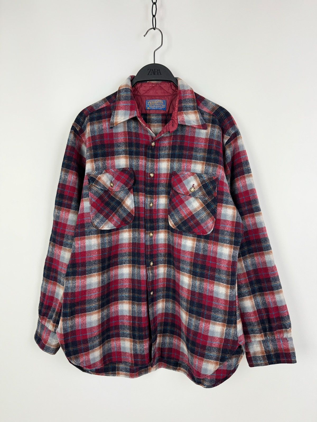 Pendleton X Vintage 60 70s Vintage Pendleton Flannel Wool Chest Pocket Shirt