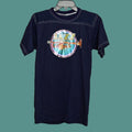 Athletic Vintage Russell Athletic Navy Graphic Football T Shirt Adult Small 70s Retro Mens