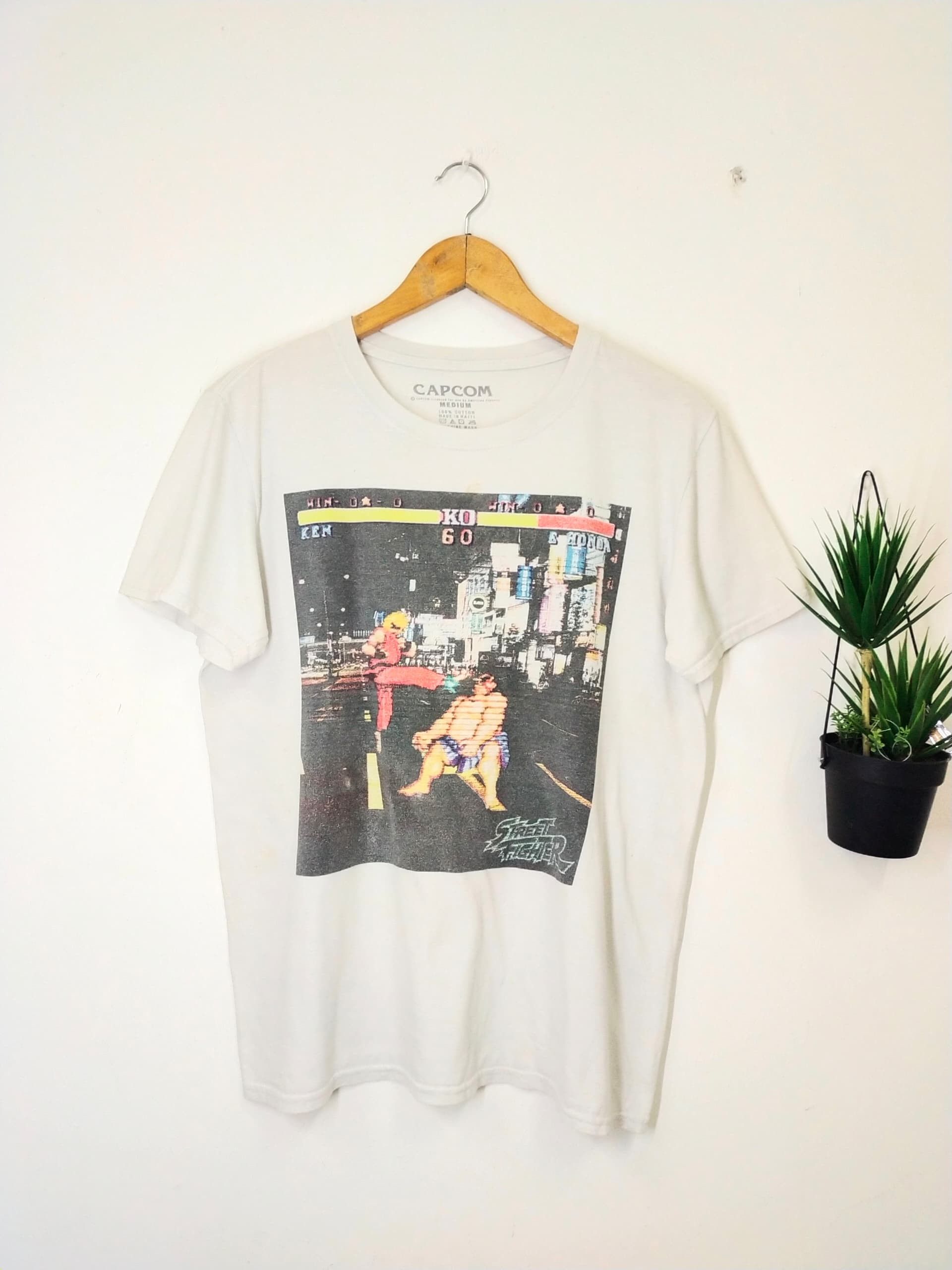 Anime Vintage Capcom Streetfighter Japanese Anime Game Tee