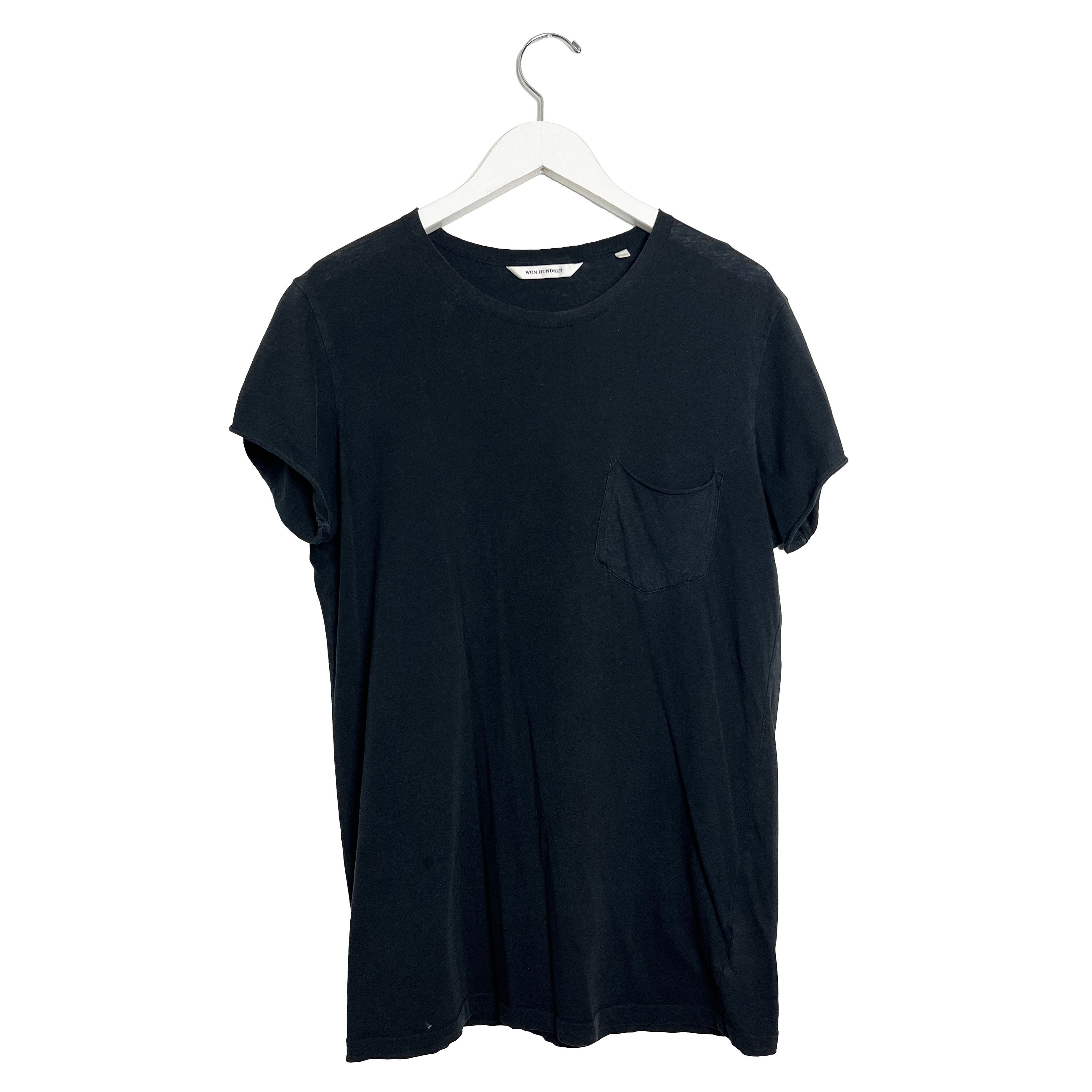 Won Hundred Laurel Solid Black Tee Hoodie, Sweatshirt | FlexRushtees.com