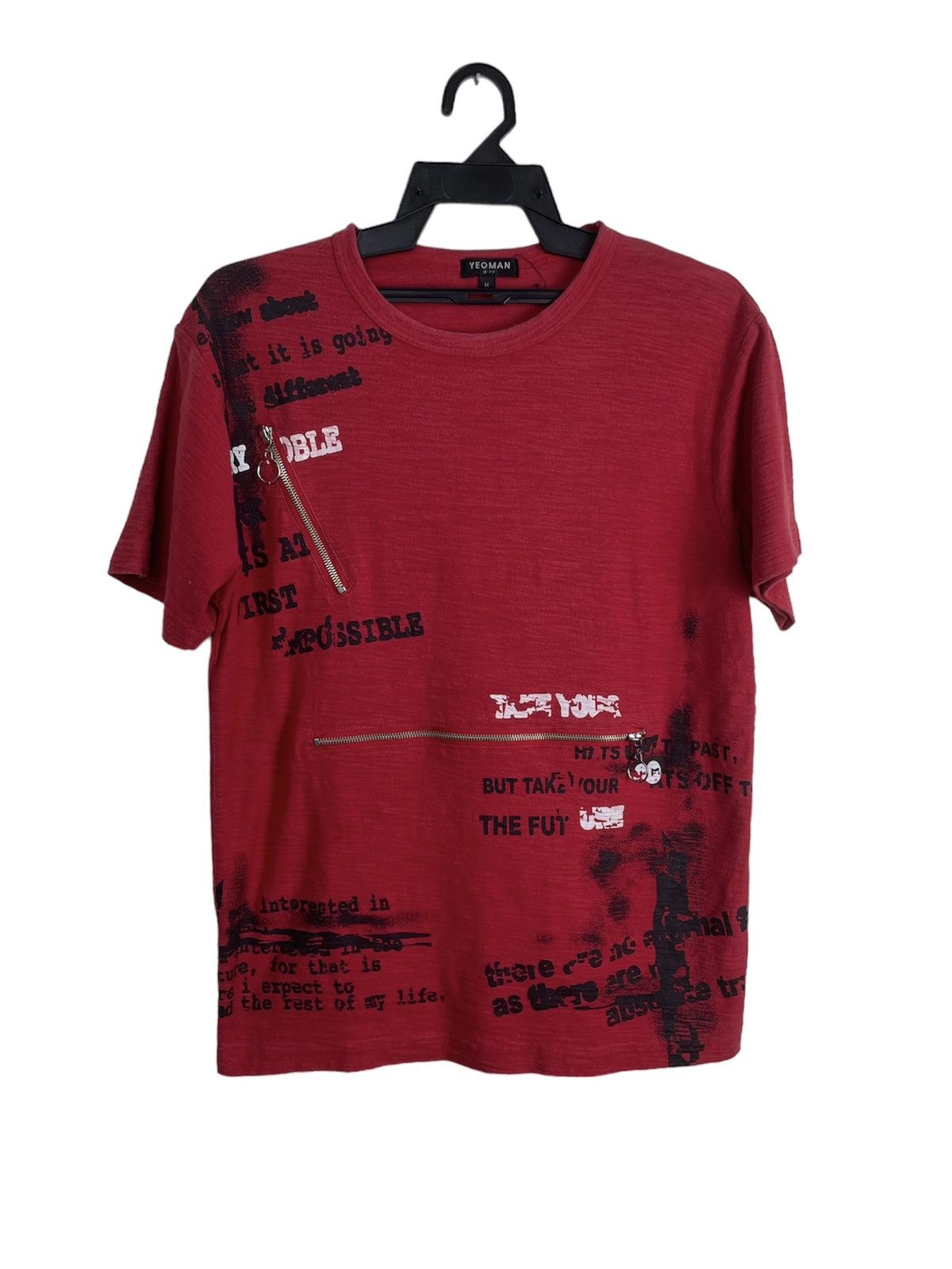 Seditionaries Yeoman Japan Distressed Punkcore Zip Tee Typographic Chaos
