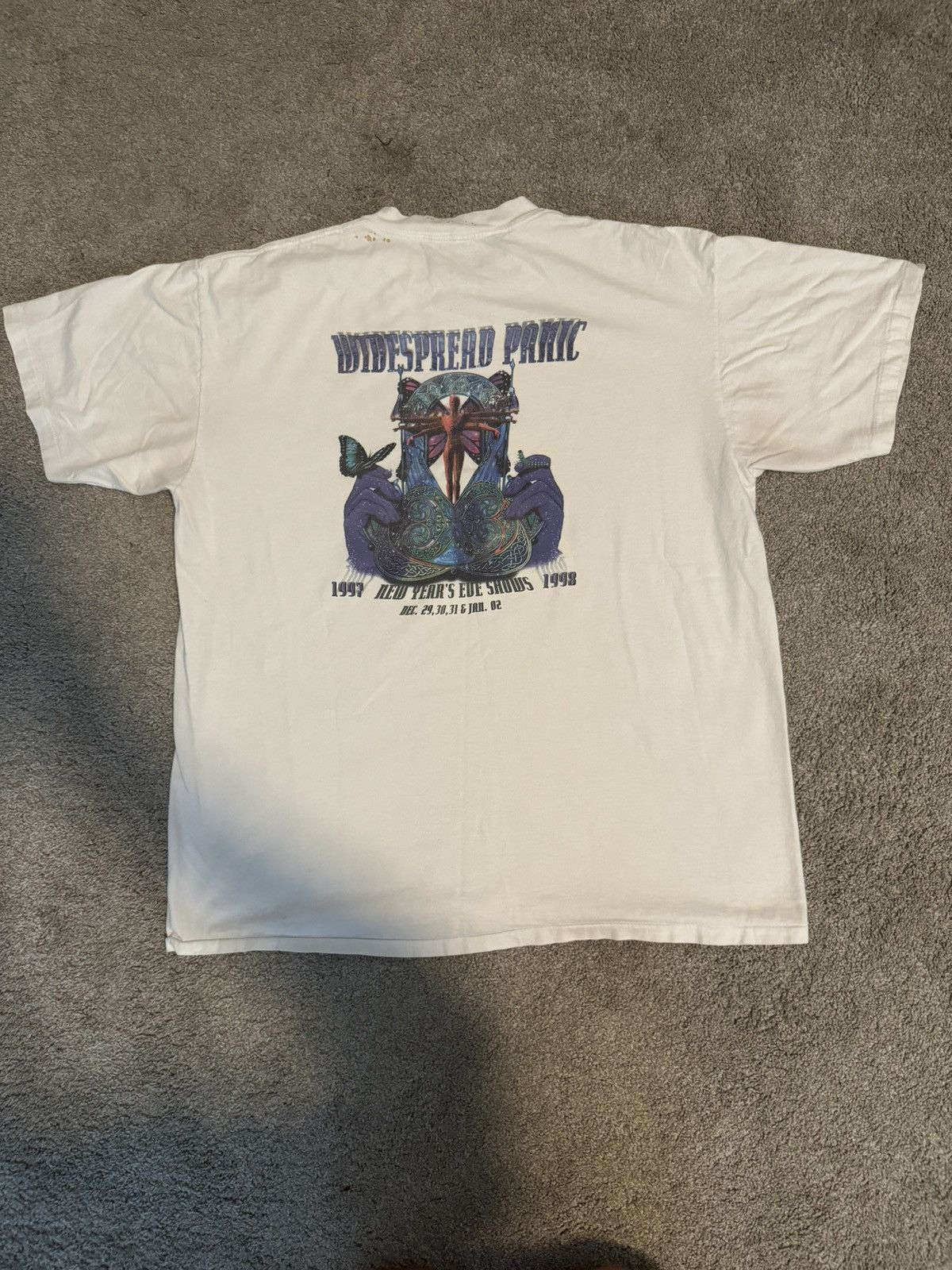 Vintage Widespread Panic 90s Tour Band Tee Hoodie, Sweatshirt | FlexRushtees.com