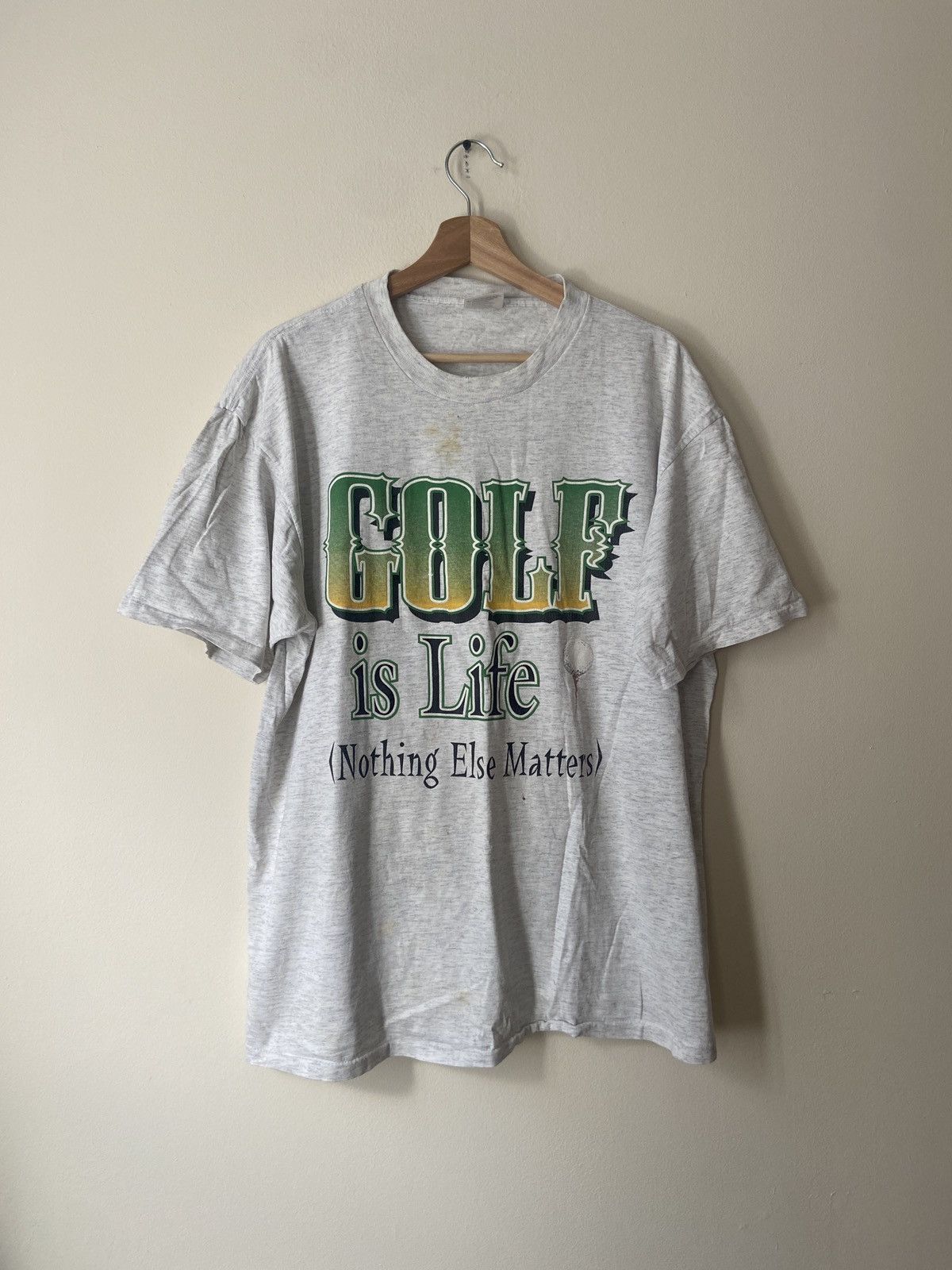 Vintage 90 S Golf Is Life Sports Humor Quote Grey Tee Shirt Hoodie, Sweatshirt | FlexRushtees.com