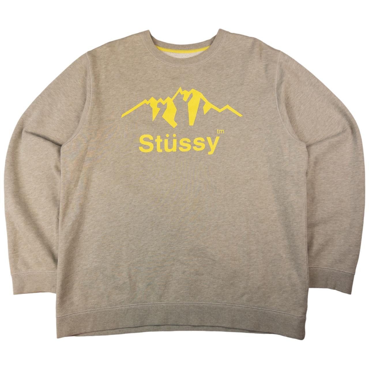 Vintage Stussy Mountain Graphic Sweatshirt Size M T-Shirts, Hoodie | FlexRushtees.com