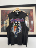 Judas Priest Vintage 90s Distressed Sleeveless Tee Band Tour Hoodie, Sweatshirt | FlexRushtees.com