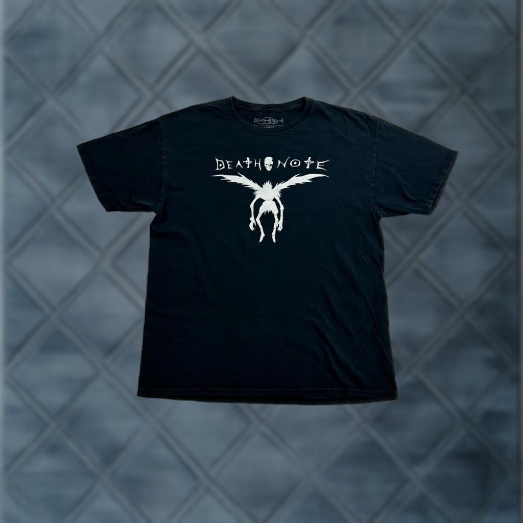 Spell Death Note T Shirt Men S L Black Crew Neck Logo Ryuk Cotton Graphic