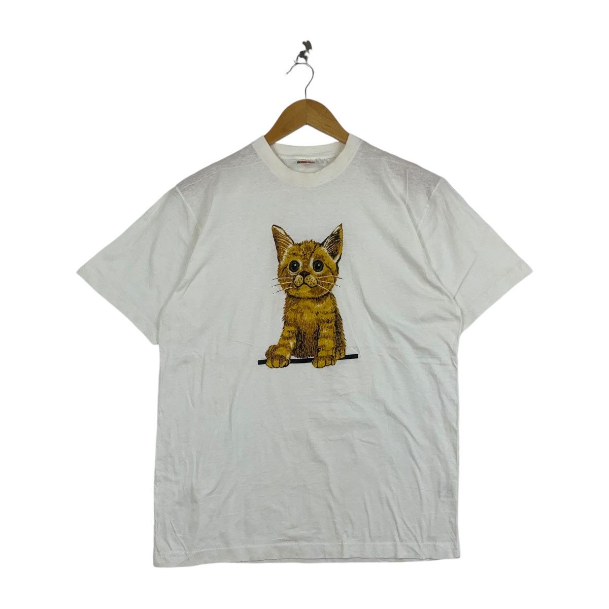 Vintage 90 Kitty Cat Cartoon Illustration Tee Shirt Hoodie, Sweatshirt | FlexRushtees.com