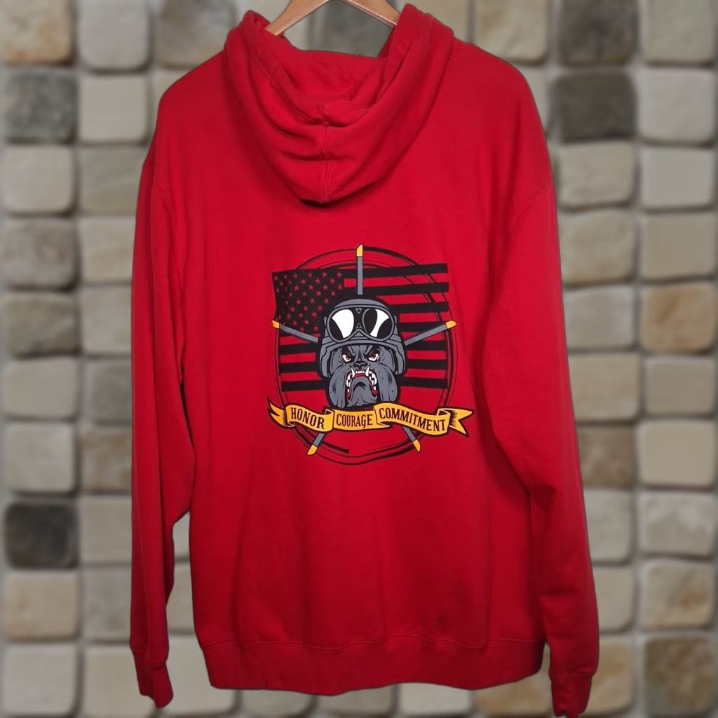 Vintage District Usmc Hoodie Men 2xl Red Sweatshirt Aviation Marines United States Military Graphic T-Shirts
