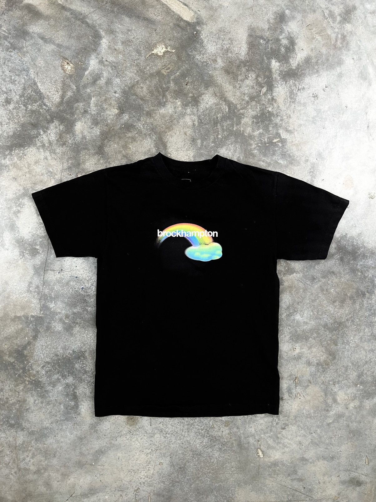 Brockhampton Black Rainbow Center Mini Logo Tee Medium Hoodie, Sweatshirt | FlexRushtees.com