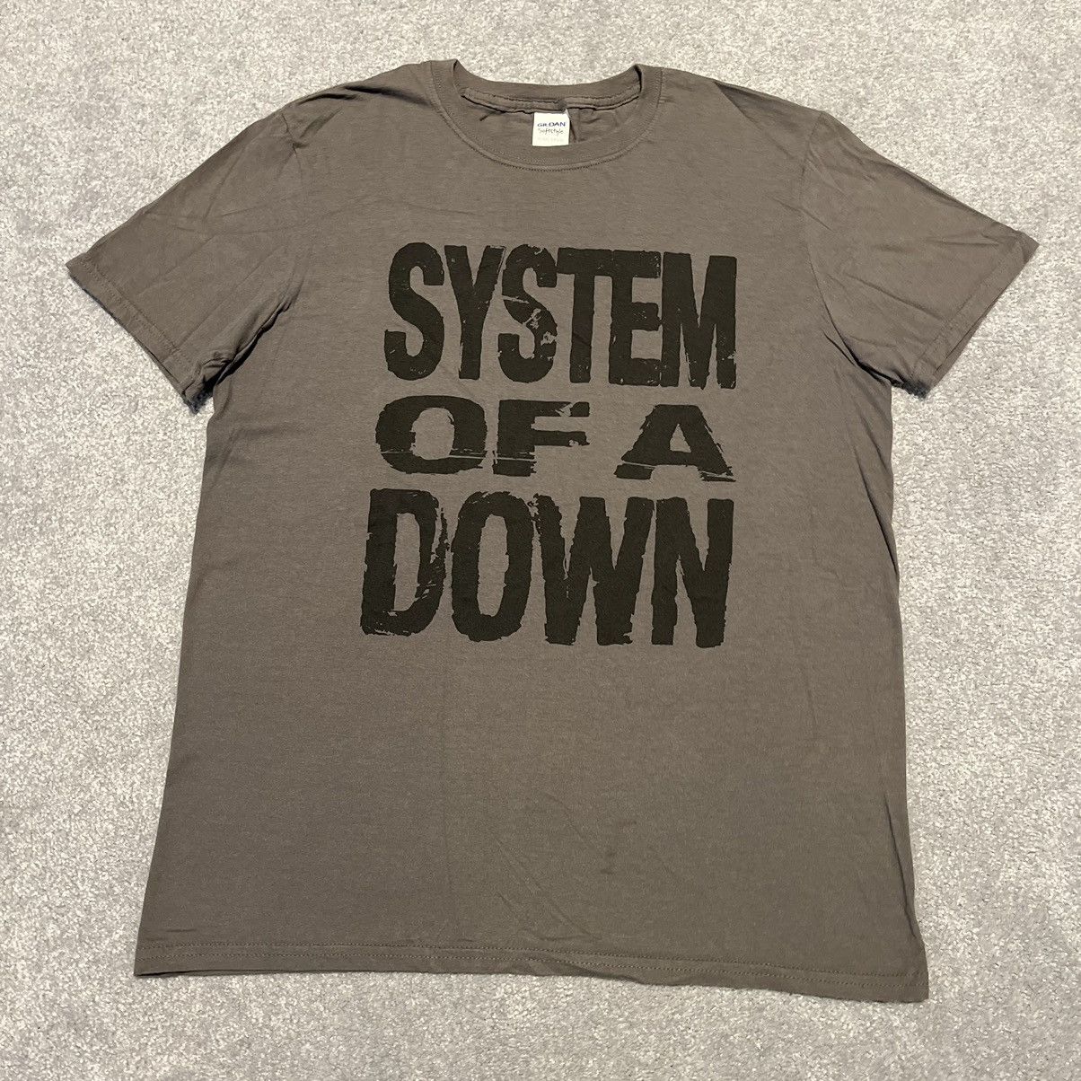 Vintage System Of A Down Spellout Logo Band Logo Tee Shirt Hoodie, Sweatshirt | FlexRushtees.com