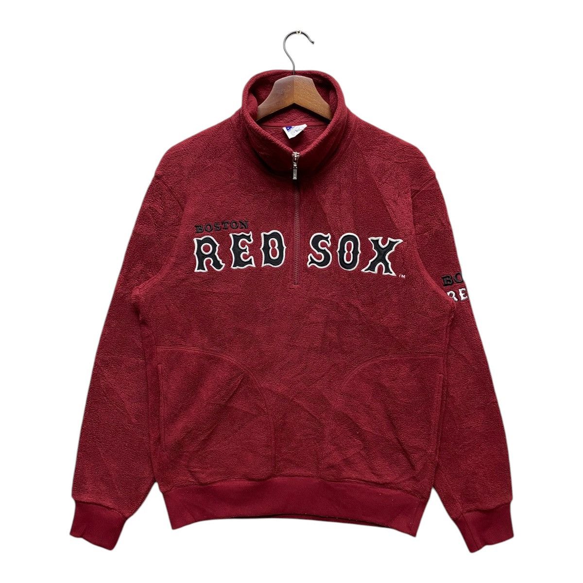 Uniqlo Red Sox Baseball Fleece Quarter Zip Size L