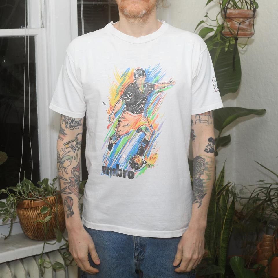 Umbro Soccer White Crew Neck Vtg 90s Spring Break 1990 Tee Hoodie, Sweatshirt | FlexRushtees.com
