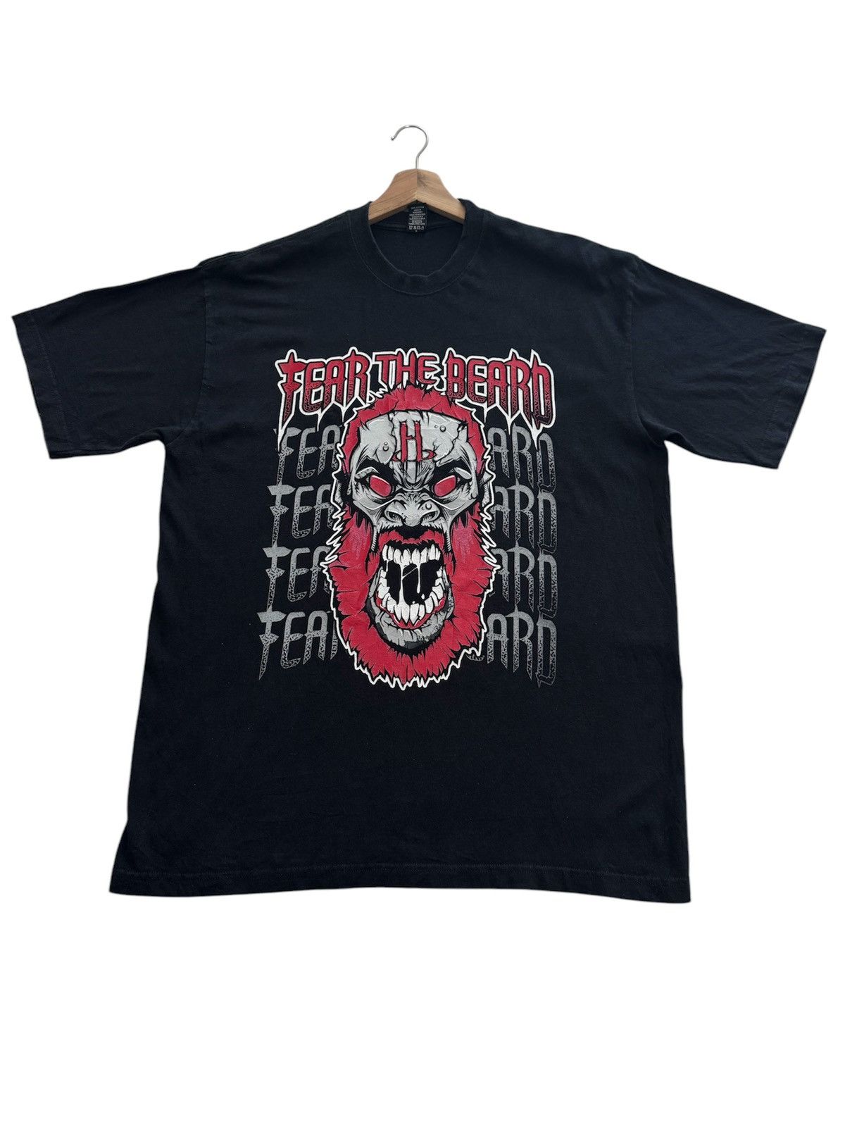 Vintage Y2k Houston Rockets Fear The Beard Printed Style Bootleg Tee Hoodie, Sweatshirt | FlexRushtees.com