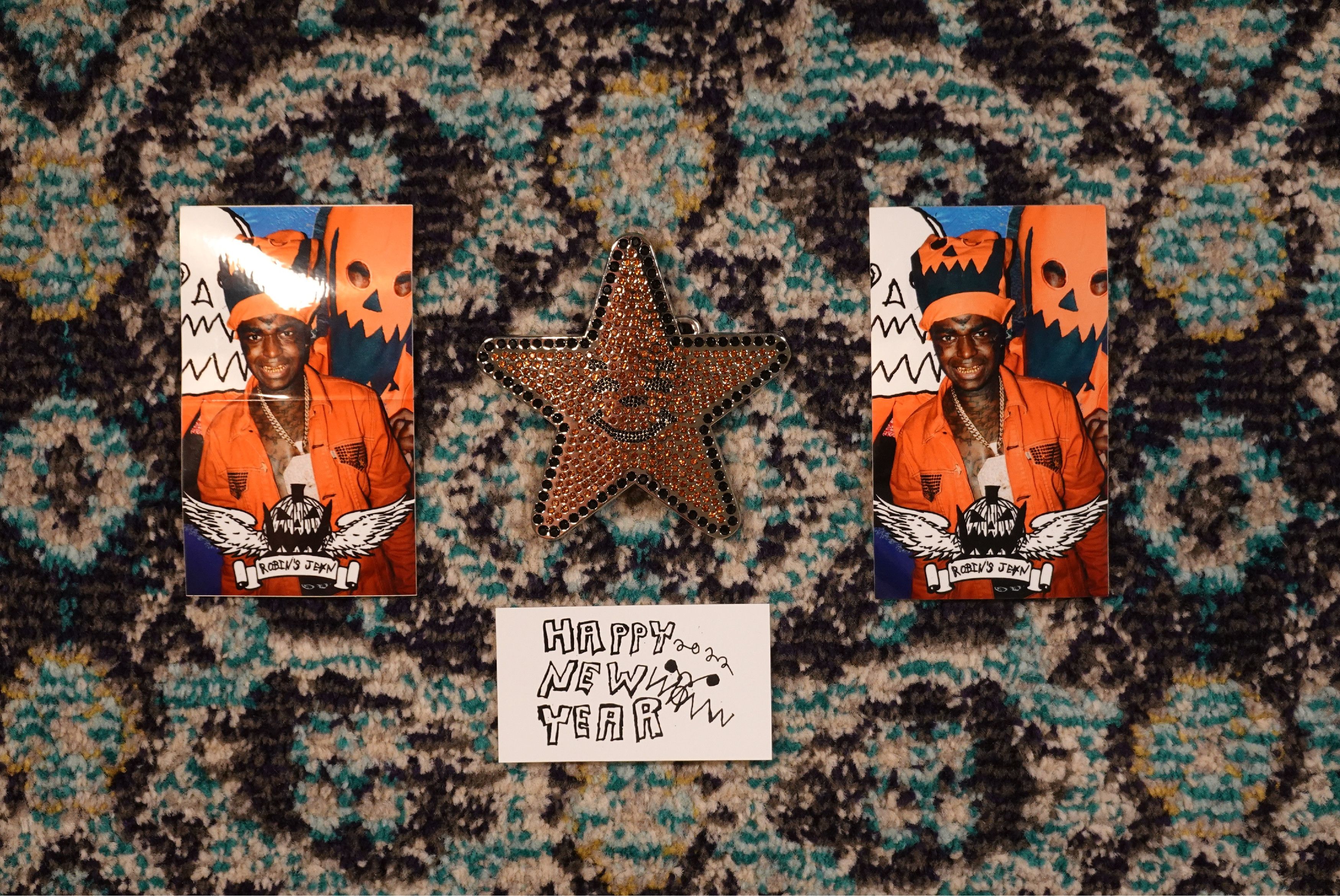 Asspizza Halloween Crystal Star Belt Buckle