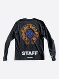 Chrome Hearts Black Orange Blue Staff Horseshoe Logo Longsleeve T Shirt Hoodie, Sweatshirt | FlexRushtees.com