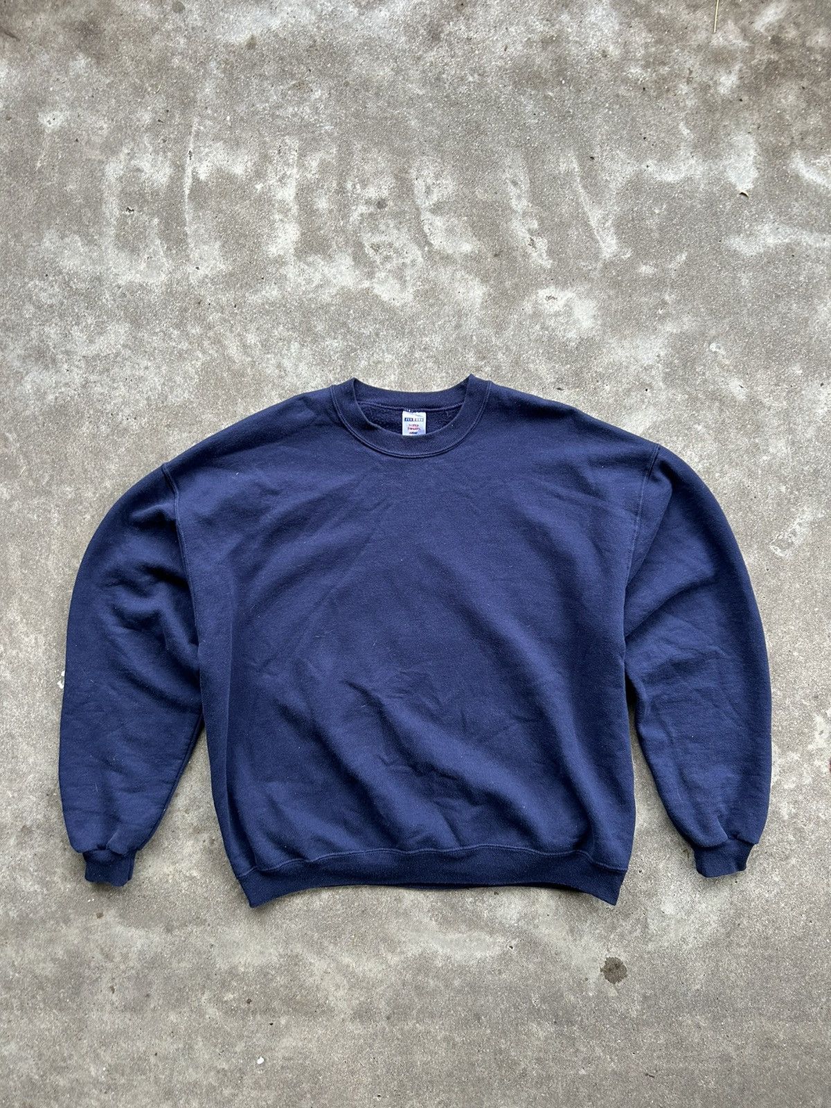 Vintage Jerzees Navy Blank Crewneck
