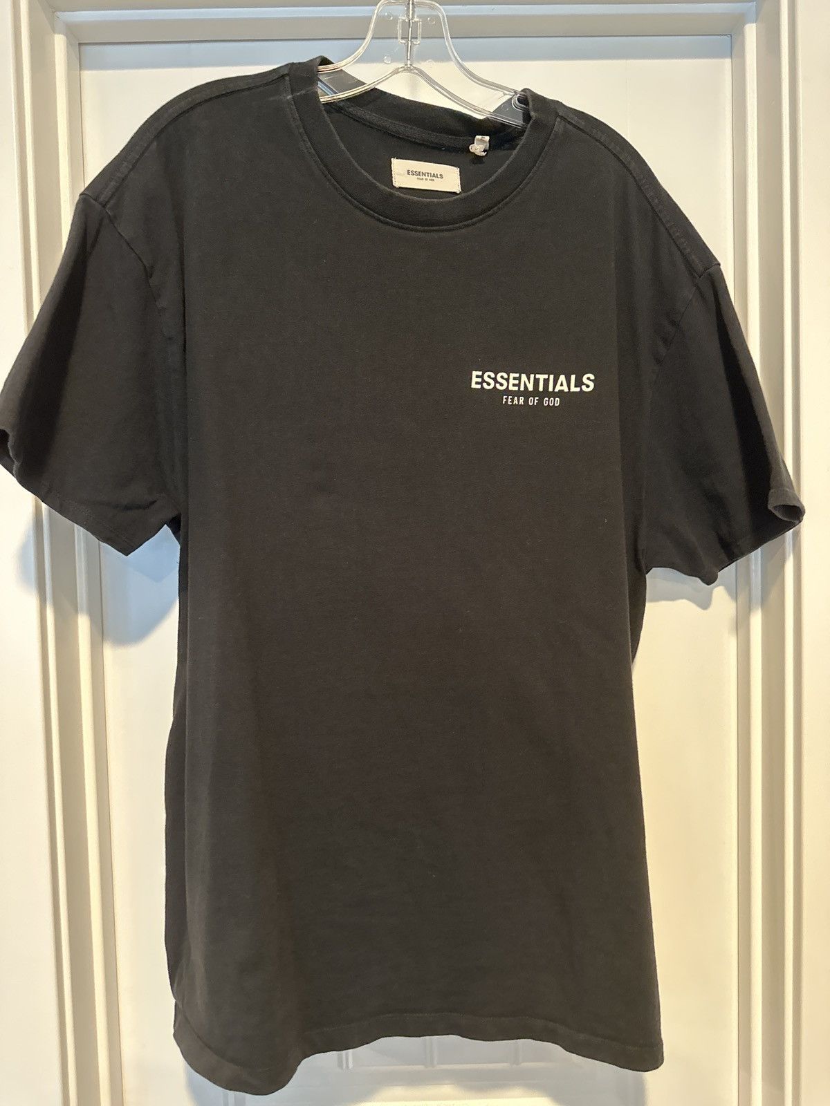 Essentials Black Boxy Tee Hoodie, Sweatshirt | FlexRushtees.com